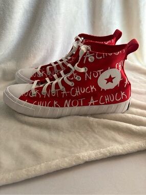 CONVERSE Not A Chuck 70 HI UNTITL3D Sneakers Red White Mens Size 11 Womens 13